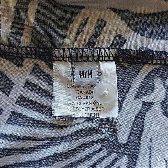 Vtg monochromatic tropical print long sleeve button up blouse - Picture 6 of 14